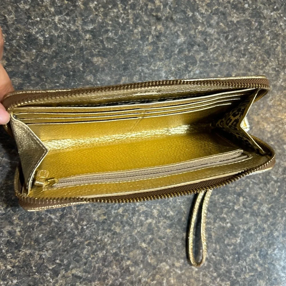 Coach Shimmering Gold Wristlet - Picture 3 of 3